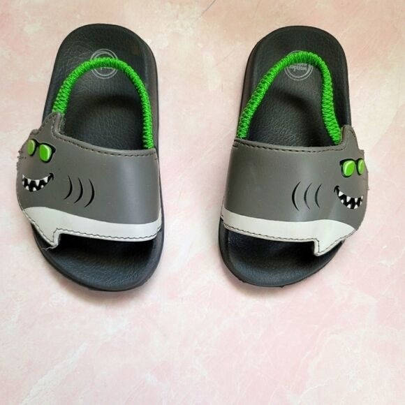 Baby Boy shark sandals open toe slingback summer - Picture 1 of 5